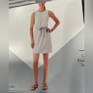 Ladies size XL gray and white striped tank dress.  Members Mark. NWT!!